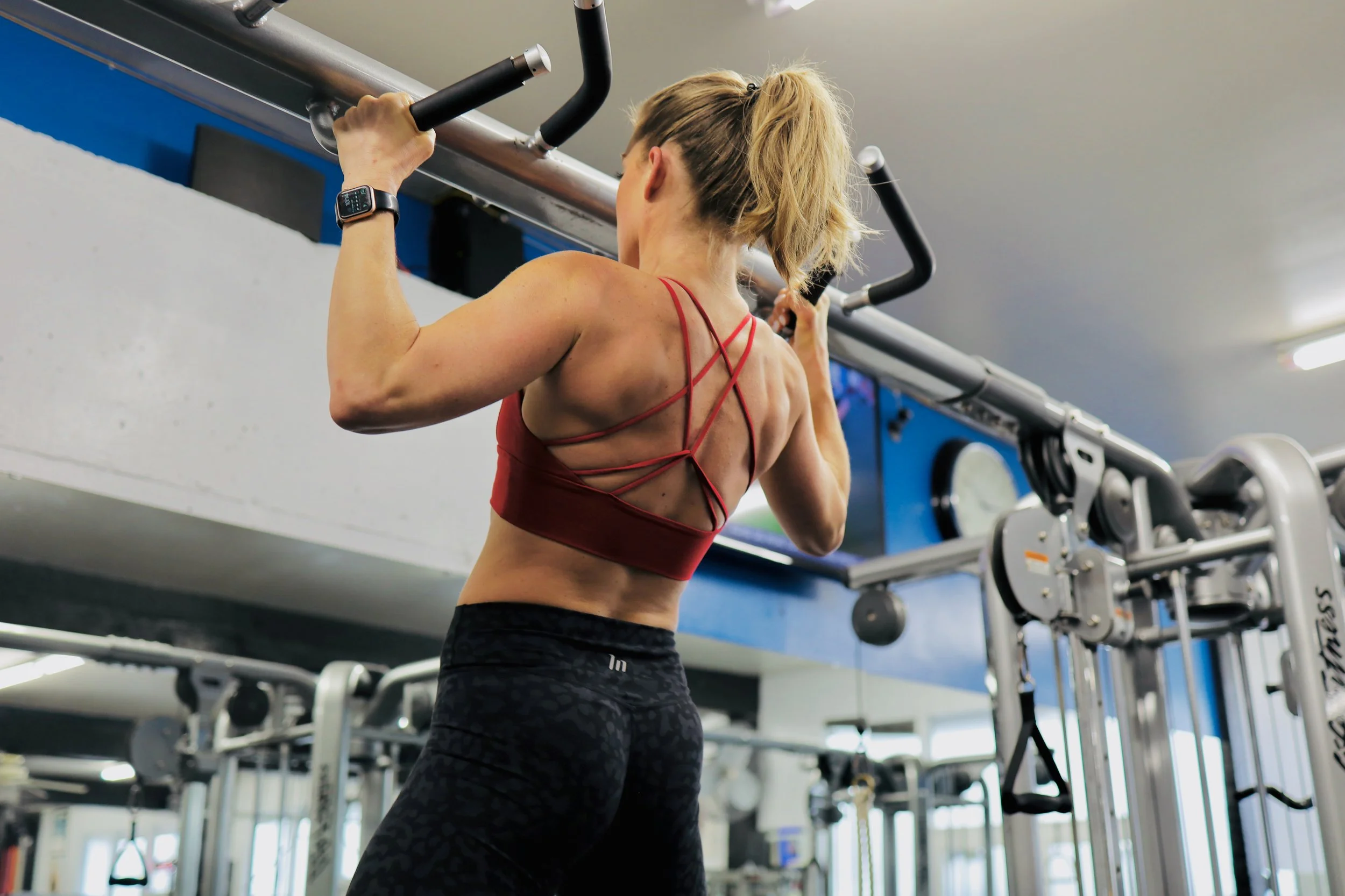 Member performing pull-ups