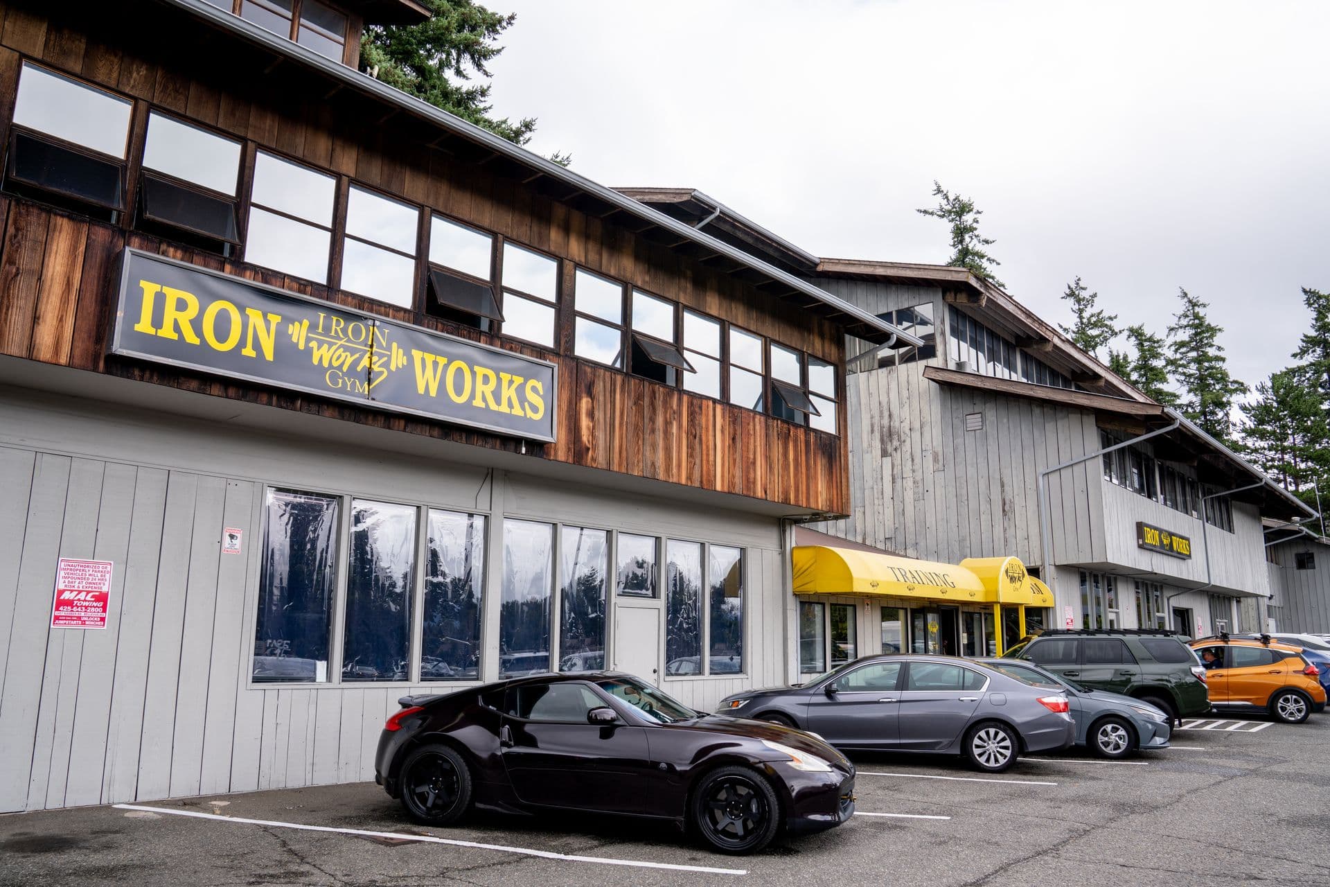 Iron Works Gym exterior and location in Bellevue